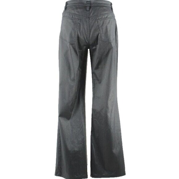 V Christina 10 x 32" Black Gold Shimmer Cotton Nylon Viscose Spandex Pant - Picture 2 of 8